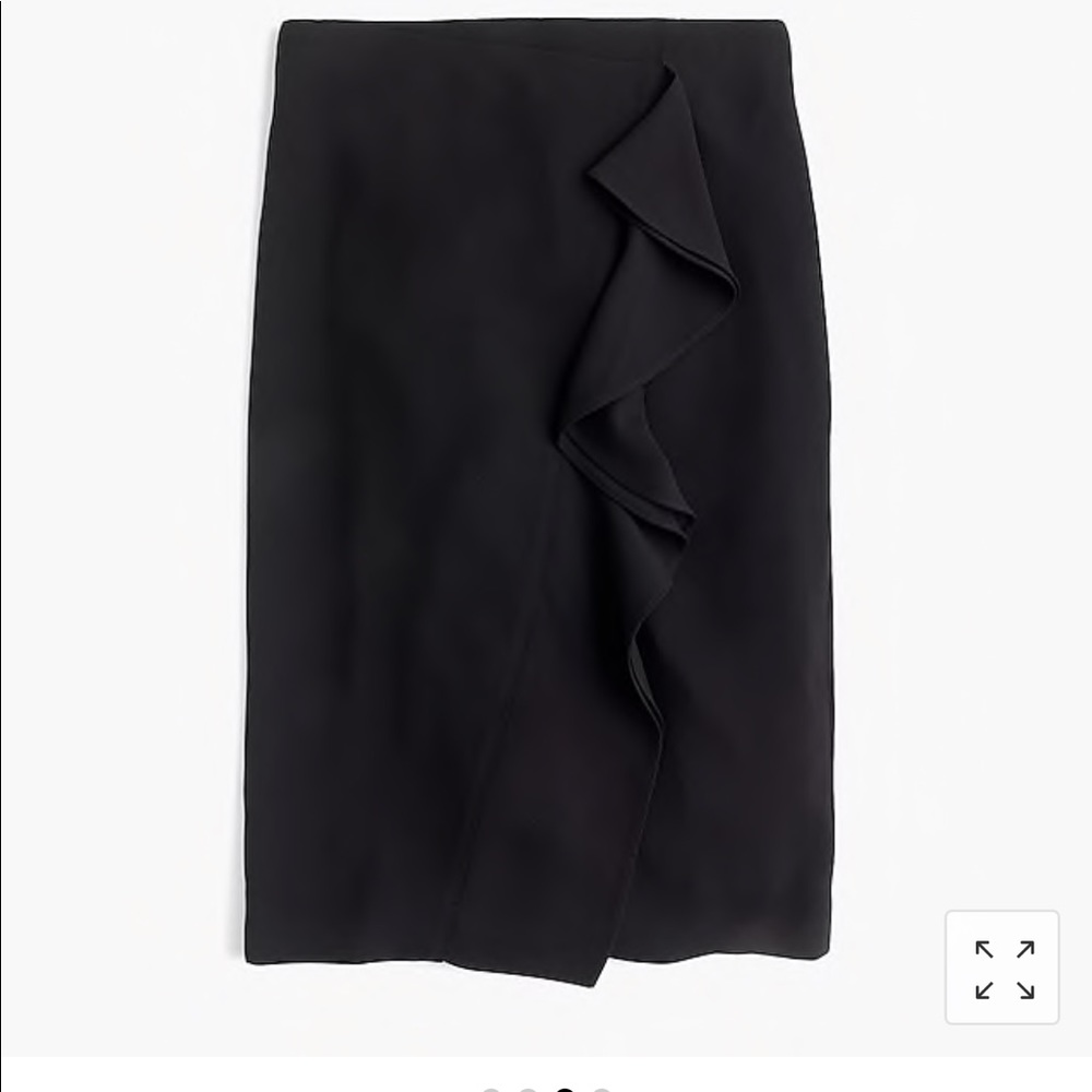 J. Crew Ruffle Pencil Skirt in 365 Crepe